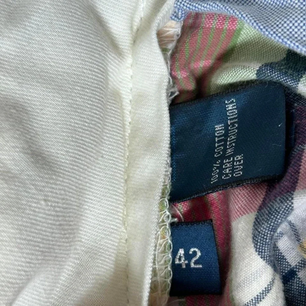 Vintage POLO Ralph Lauren Sportswear SHORTS 1967 Men 42 Plaid Flat Front‎ Chino
